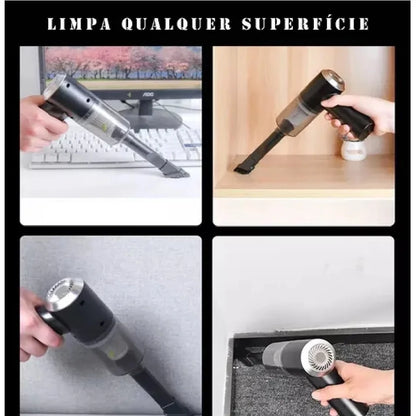 Mini Aspirador Portátil – Potência e praticidade na palma da mão